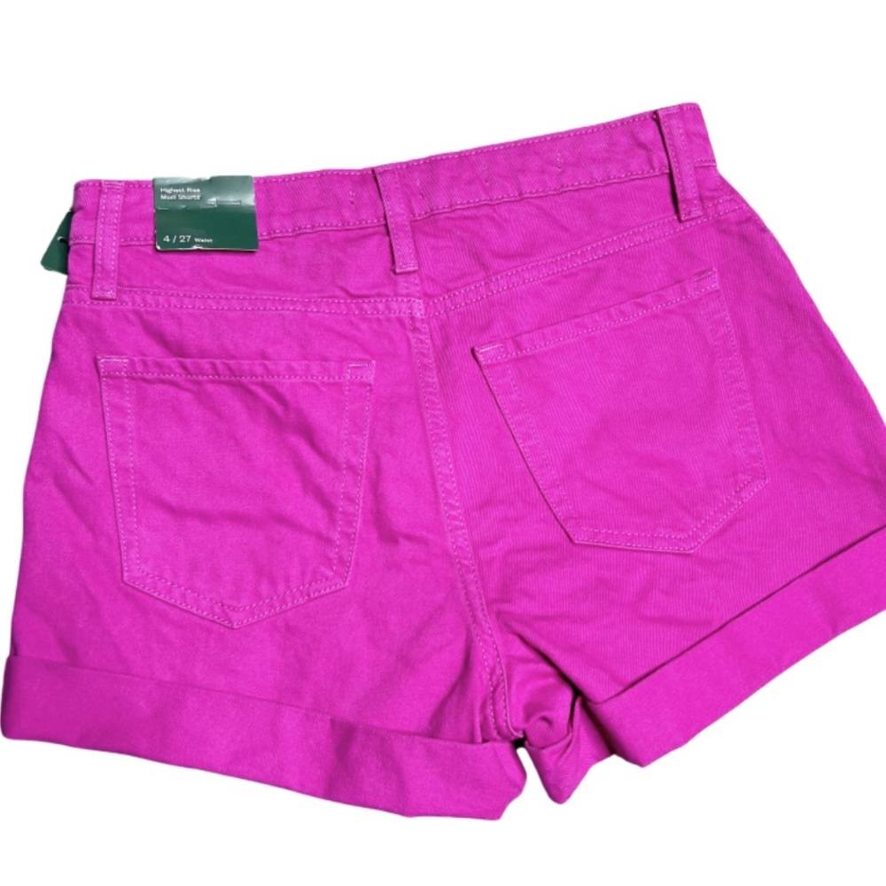 NWT Wild Fable Womens Pink High Waisted Cuffed Denim Summer Casual Shorts Size 4 - Picture 13 of 16